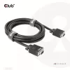 VGA-kaapeli, kaksisuuntainen, M/M, 3 m, 28AWG, CLUB3D CAC-1703