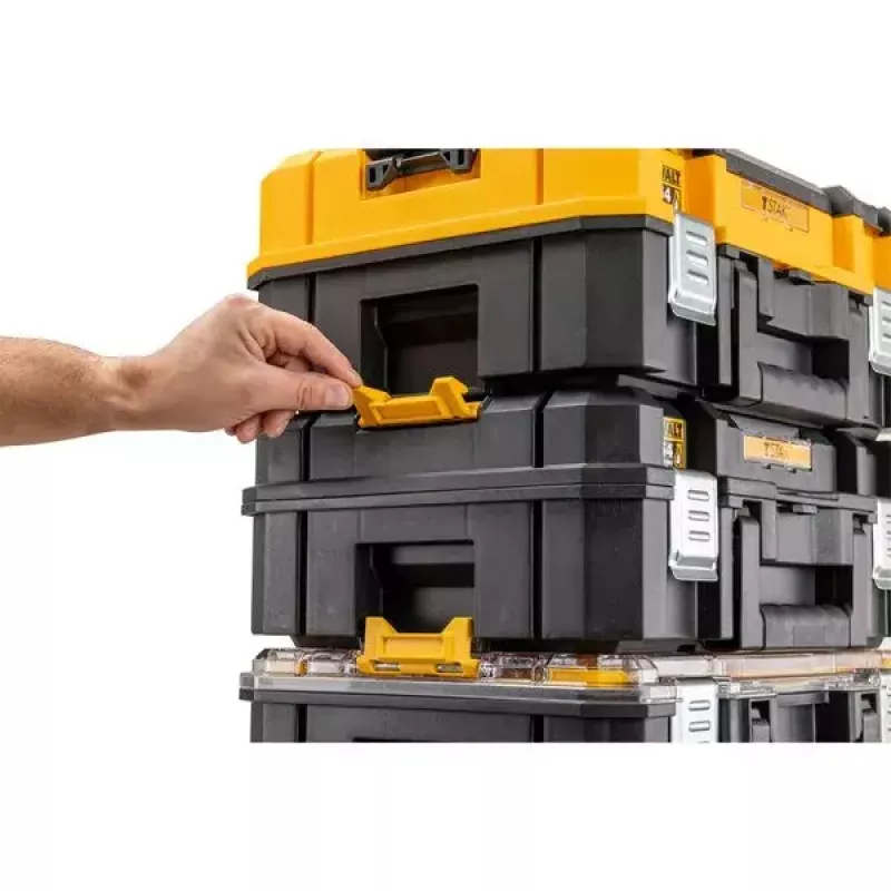 DeWALT DWST82968-1 TSTAK-organizer, vedenpitävä ja pölyä kestävä, 400×332×119 mm, musta/oranssi