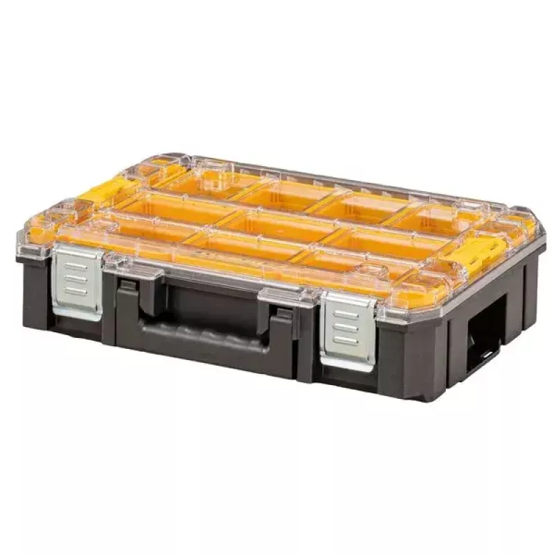 DeWALT DWST82968-1 TSTAK-organizer, vedenpitävä ja pölyä kestävä, 400×332×119 mm, musta/oranssi