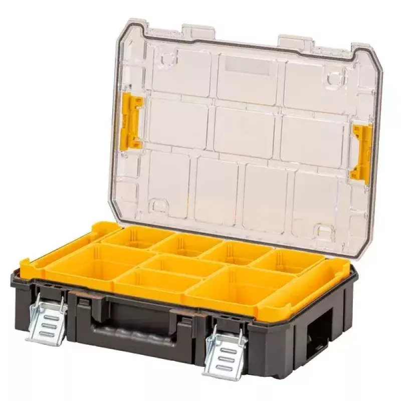 DeWALT DWST82968-1 TSTAK-organizer, vedenpitävä ja pölyä kestävä, 400×332×119 mm, musta/oranssi