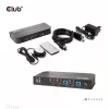 KVM-kytkin CLUB3D CSV-1382 Dual HDMI 4K 60Hz USB