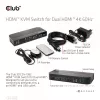 KVM-kytkin CLUB3D CSV-1382 Dual HDMI 4K 60Hz USB
