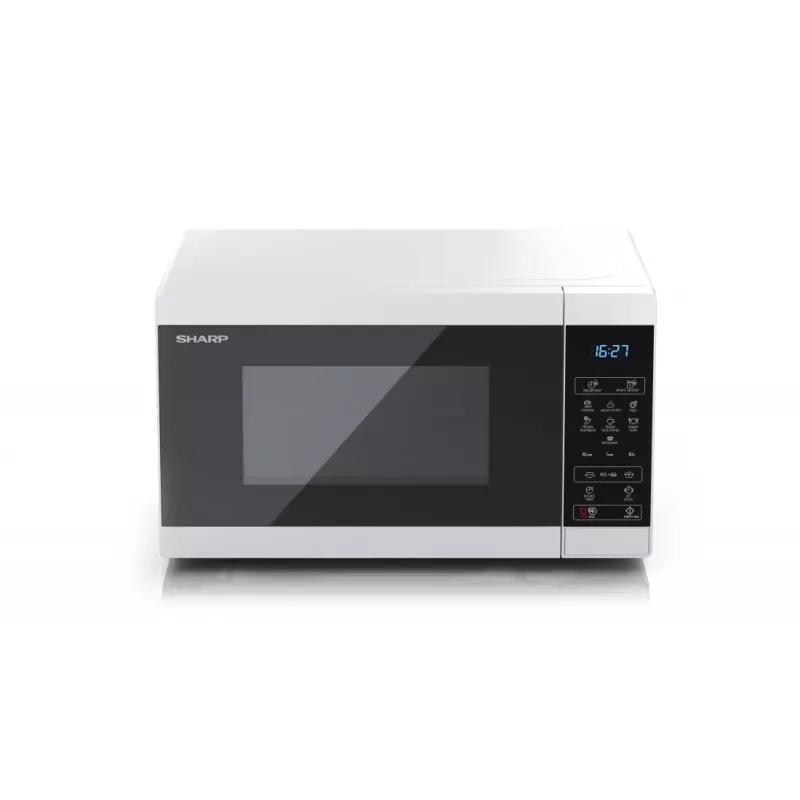 Sharp YC-MS02E-W mikroaaltouuni musta, valkoinen solo-mikroaaltouuni pöytämalli 20 L 800 W