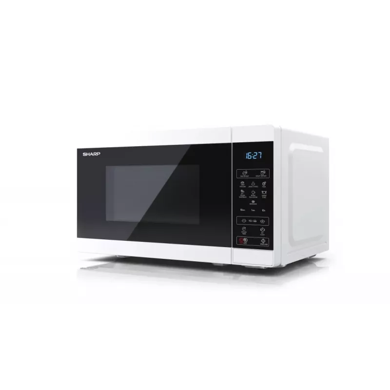 Sharp YC-MS02E-W mikroaaltouuni musta, valkoinen solo-mikroaaltouuni pöytämalli 20 L 800 W