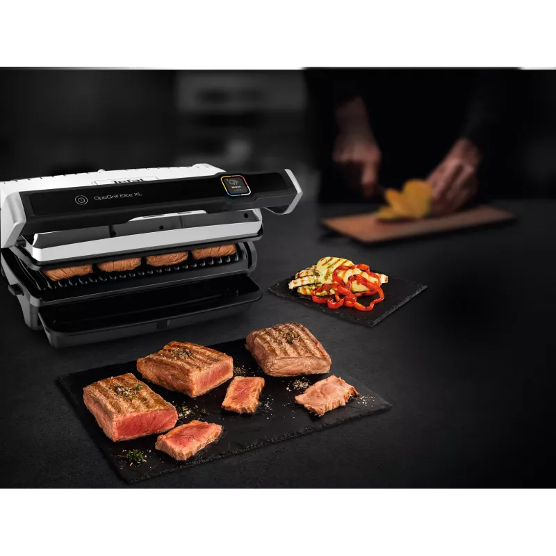 Kontaktigrilli Tefal OptiGrill Elite XL GC760D ruostumaton teräs 2200W