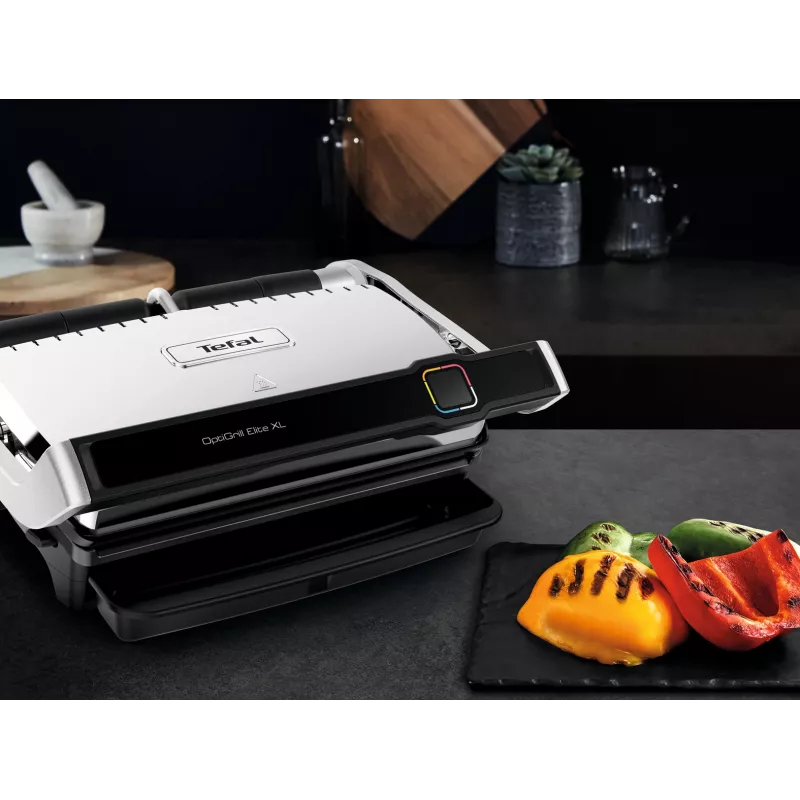 Kontaktigrilli Tefal OptiGrill Elite XL GC760D ruostumaton teräs 2200W