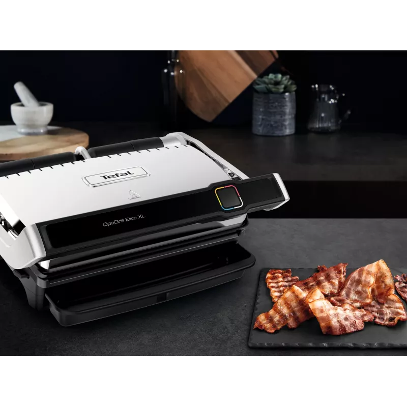 Kontaktigrilli Tefal OptiGrill Elite XL GC760D ruostumaton teräs 2200W