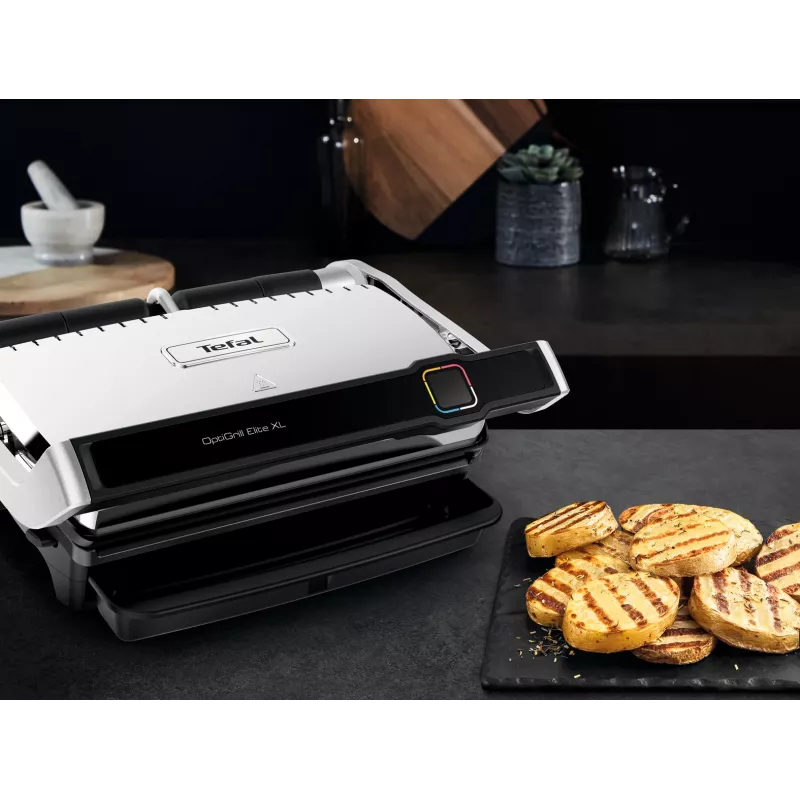 Kontaktigrilli Tefal OptiGrill Elite XL GC760D ruostumaton teräs 2200W