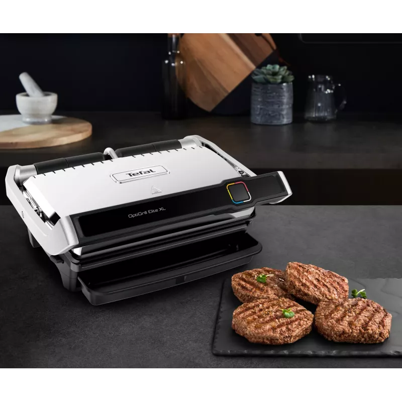 Kontaktigrilli Tefal OptiGrill Elite XL GC760D ruostumaton teräs 2200W