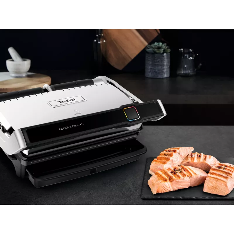 Kontaktigrilli Tefal OptiGrill Elite XL GC760D ruostumaton teräs 2200W