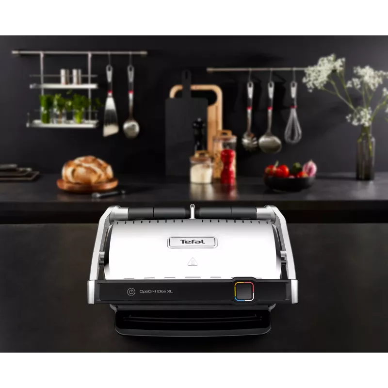 Kontaktigrilli Tefal OptiGrill Elite XL GC760D ruostumaton teräs 2200W