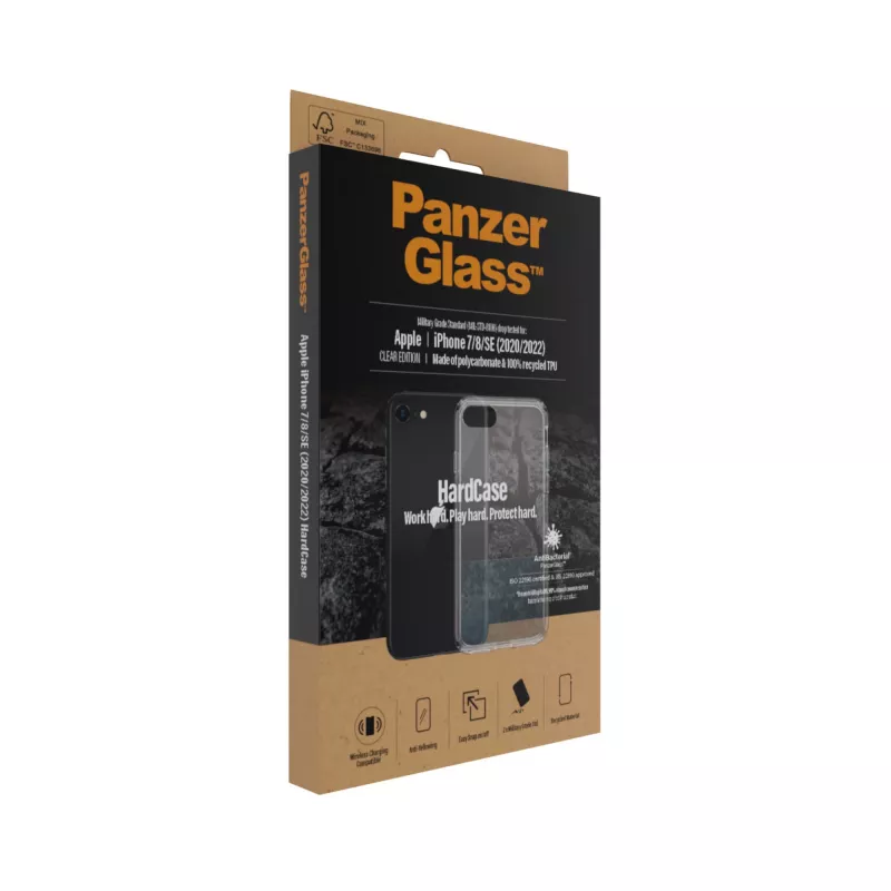 PanzerGlass ® HardCase iPhone SE (2020/2022) | 7 | 8, kotelo, Apple, Apple - iPhone SE 2022, Apple - iPhone SE 2020, läpinäkyvä