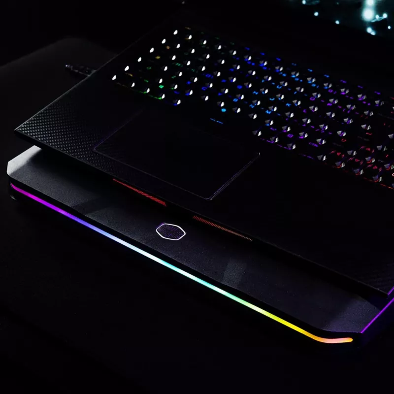Cooler Master NotePal X150 Spectrum kannettavan jäähdytysalusta enintään 17 tuumaa, 4-porttinen USB-keskitin