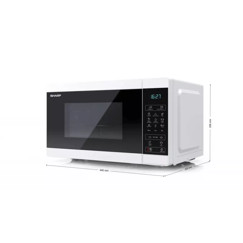 Sharp YC-MG02E-W mikroaaltouuni sininen, valkoinen pöytämalli 20 L 800 W