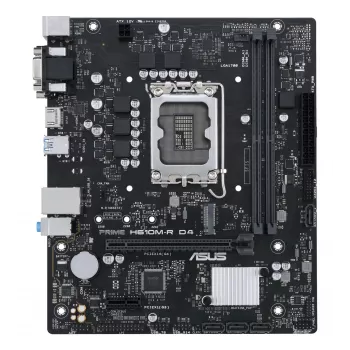 Emolevy ASUS PRIME H610M-R D4 — Intel H610, LGA 1700, Micro ATX, DDR4, 2 DIMM (jopa 64 GB), M.2 & SATA III, USB Type-A