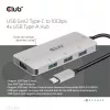 CLUB3D 4-porttinen USB-A-keskitin USB-C:lle – 10 Gbps nopea siirto