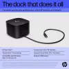 HP Thunderbolt Dock 120W G4, langallinen, Thunderbolt 4, musta, Kensington, Kiina, Thaimaa, Taiwan, Business