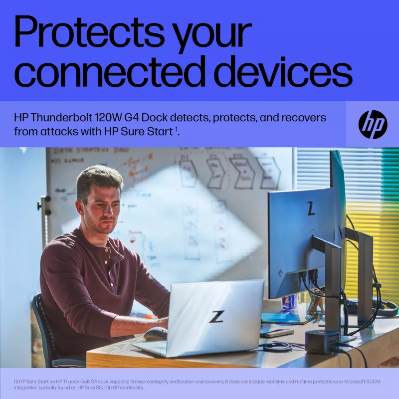 HP Thunderbolt Dock 120W G4, langallinen, Thunderbolt 4, musta, Kensington, Kiina, Thaimaa, Taiwan, Business
