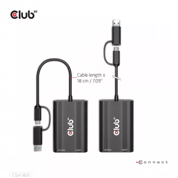 CLUB3D USB Gen1 Type-C/-A - Dual HDMI (4K/30Hz) / VGA (1080/60Hz)
