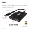 CLUB3D USB Gen1 Type-C/-A - Dual HDMI (4K/30Hz) / VGA (1080/60Hz)