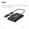 CLUB3D USB Gen1 Type-C/-A - Dual HDMI (4K/30Hz) / VGA (1080/60Hz)