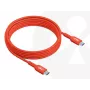 USB-C - USB-C -kaksisuuntainen kaapeli CLUB3D CAC-1573, USB4 Gen 2x2, 2 m, punainen, PD jopa 240 W
