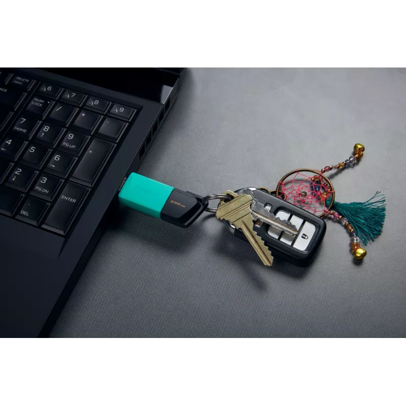 Kingston Technology DataTraveler 256GB USB3.2 Gen1 Exodia M (musta + turkoosi)