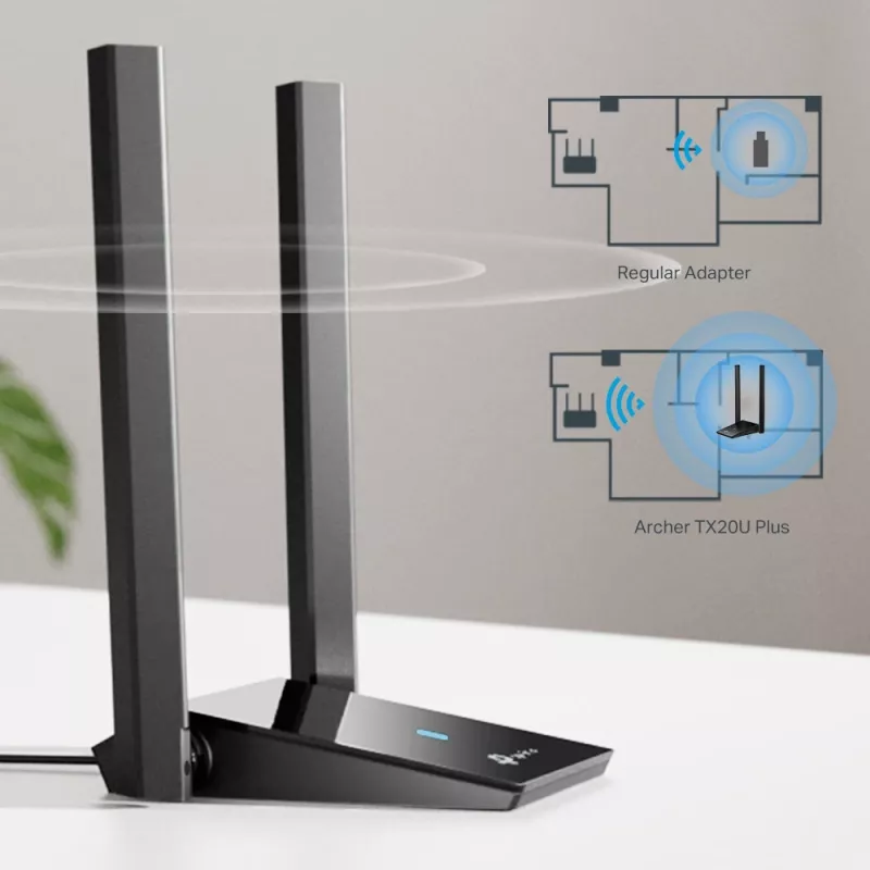 Langaton adapteri TP-Link AX1800 Dual Antennas 2,4 GHz 5 GHz Wi-Fi 6
