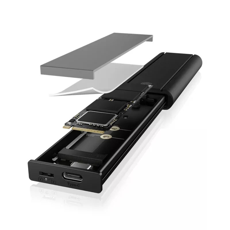 ICY Karton IB-1807MT-C31 SSD-kotelo musta M.2