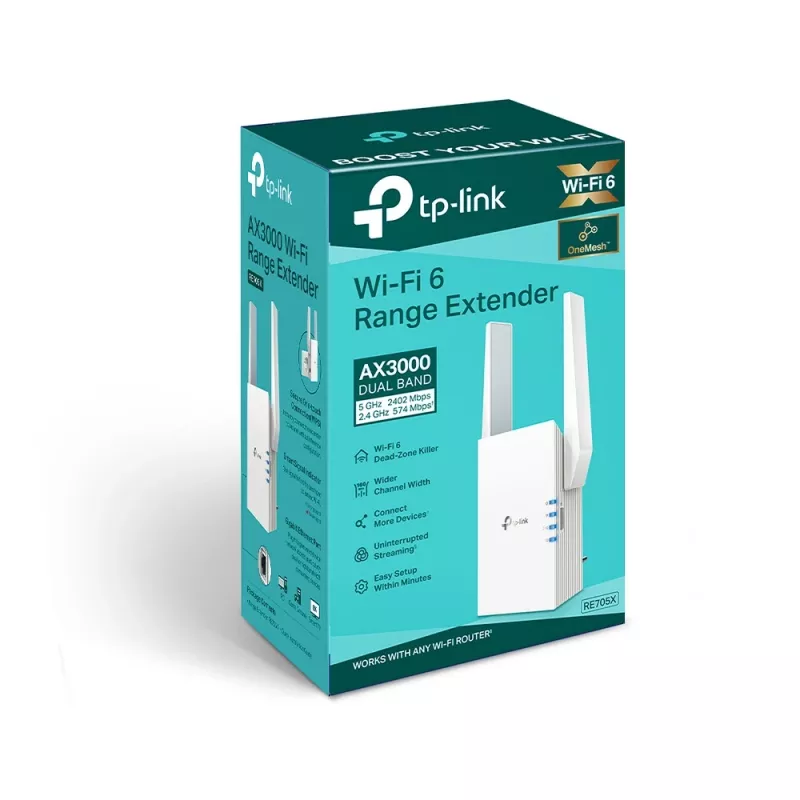 TP-Link RE705X verkkolaajennin verkkolähetin ja -vastaanotin valkoinen
