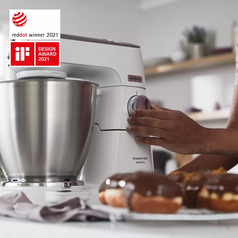 Kenwood Titanium Chef Baker XL yleiskone 1200 W 7 L valkoinen integroidulla vaa'alla