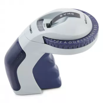 DYMO Omega kohokuvatarratulostin | pieni tarratulostin kääntöpyörällä ja ergonomisella muotoilulla | kotiin, tee-se-itse-töihin ja askarteluun (£/€ÄÖ & Ü)