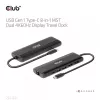 CLUB3D USB Gen 1 Type-C 8-in-1 MST Dual 4K60Hz Display matkatelakka