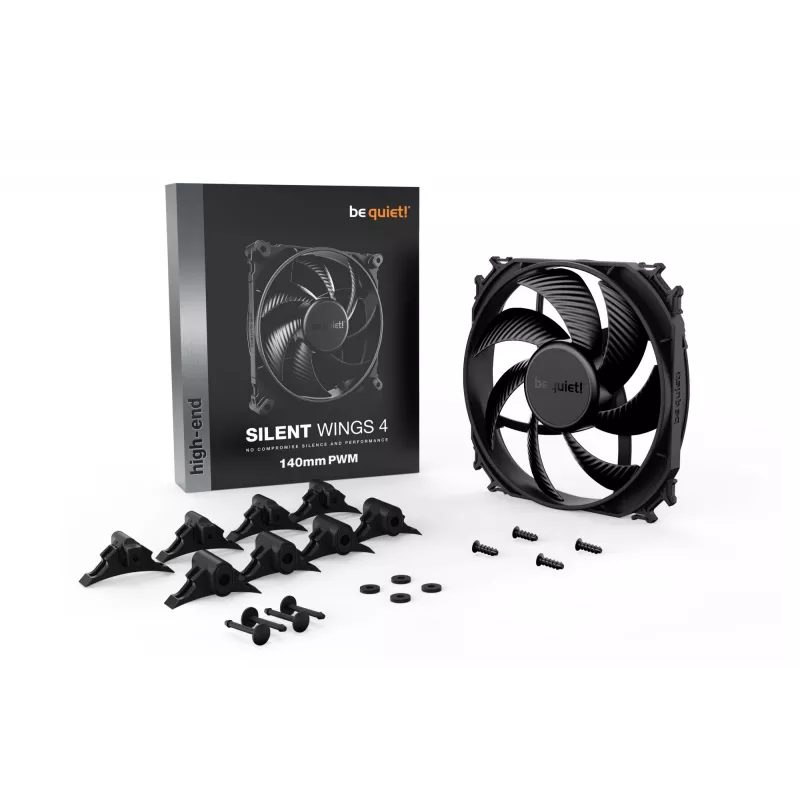 be quiet! SILENT WINGS 4 | 140mm PWM tietokonekotelon tuuletin 14 cm musta 1 kpl