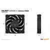 be quiet SILENT WINGS 4 | 120mm PWM tietokonekotelon tuuletin 12 cm musta 1 kpl