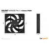 be quiet SILENT WINGS PRO 4 | 140mm PWM tietokonekotelon tuuletin 14 cm musta 1 kpl
