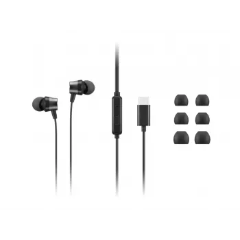 Lenovo 4XD1J77351 kuulokkeet / headset johdollinen in-ear toimisto / callcenter USB Type-C musta