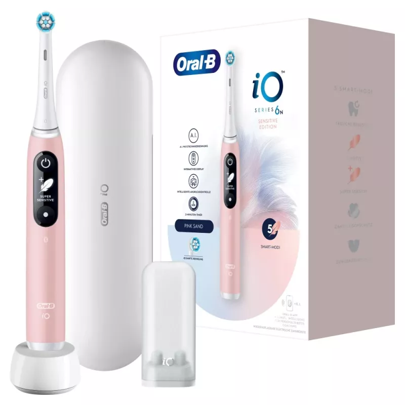 Oral-B 445197 sähköhammasharja aikuisille värähtelevä hammasharja pinkki, valkoinen
