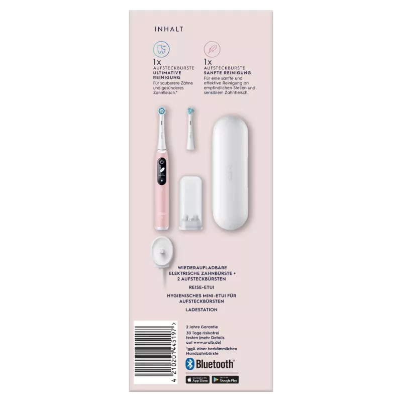 Oral-B 445197 sähköhammasharja aikuisille värähtelevä hammasharja pinkki, valkoinen