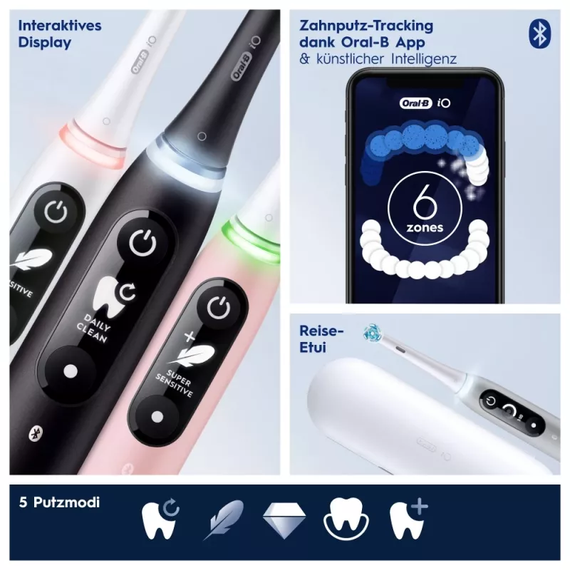 Oral-B 445197 sähköhammasharja aikuisille värähtelevä hammasharja pinkki, valkoinen