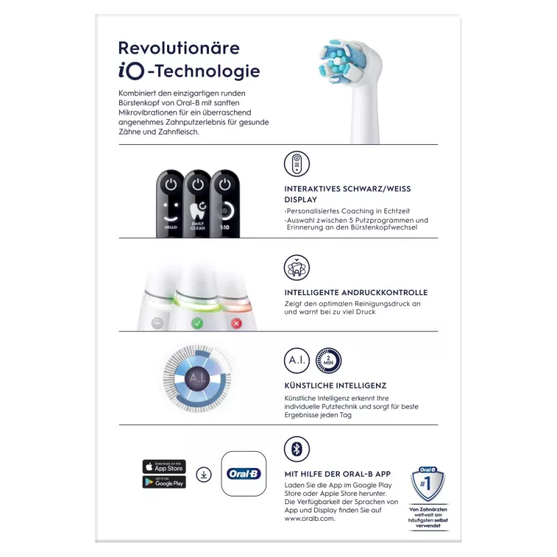 Oral-B 445234 sähköhammasharja aikuisille värähtelevä hammasharja valkoinen