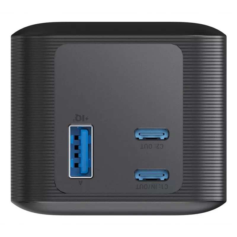 Kannettava laturi Anker 737 (A1289011) – 24000 mAh, 140 W, 2× USB-C + 1× USB-A, hopea/musta