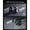 Kannettava laturi Anker 737 (A1289011) – 24000 mAh, 140 W, 2× USB-C + 1× USB-A, hopea/musta