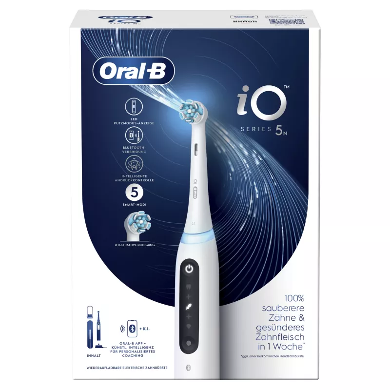 Oral-B iO Series 5 pyörivä-värähtelevä hammasharja aikuisille valkoinen