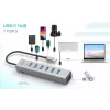 i-tec USB-C lataava metalli-HUB 7 porttia USB 3.2 Gen 1 Type-C Type-A