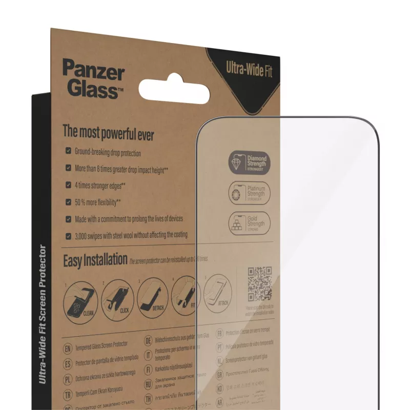 PanzerGlass näytönsuojakalvo Apple iPhone 14 Pro Ultra-Wide Fit EasyAligner naarmuuntumaton iskunkestävä