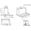 Electrolux LFP616X alaosainen liesituuletin, leveys 598 mm, 600 m³/h, harmaa, rasvasuodatin, 68 dB