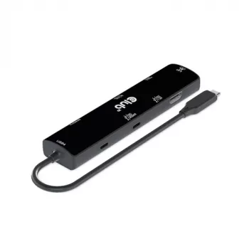 CLUB3D USB4™ Gen3x2 Type-C, 6-in-1-keskitin HDMI™ 8K60Hz tai 4K120Hz, 2xUSB Type-A(10G), Ethernet RJ45(2.5G) ja 2xUSB Type-C, 1x Data(10G) ja 1xPD3.0 lataus 100 W