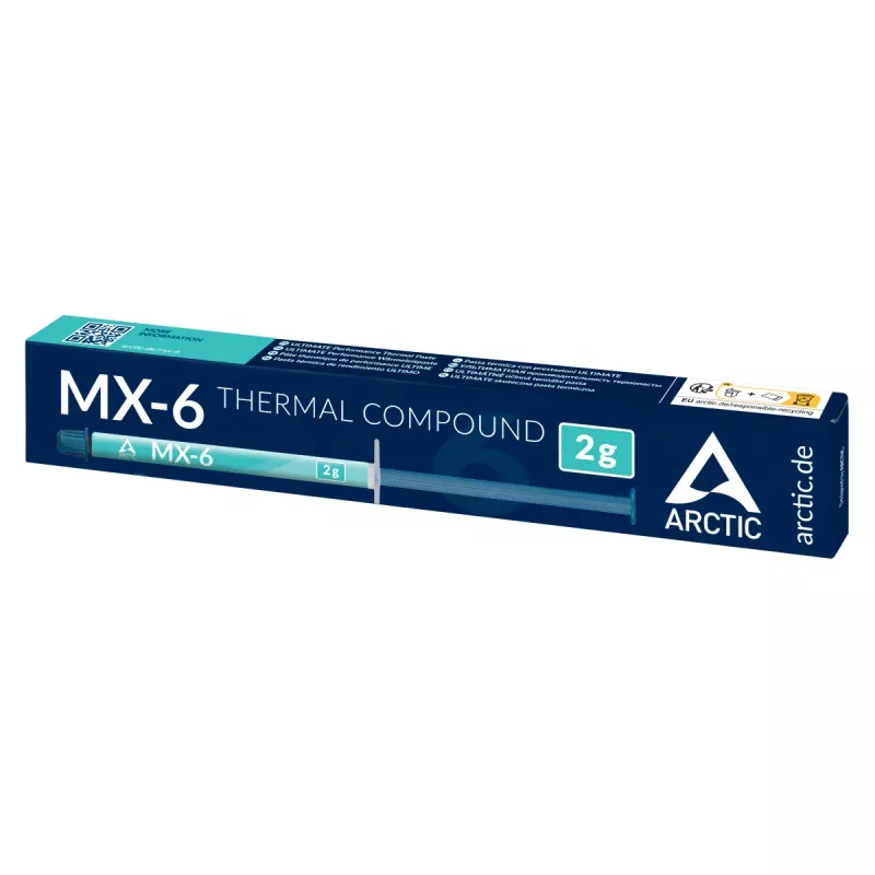 ARCTIC MX-6 ULTIMATE Performance -lämpötahna, lämpötahna, harmaa, 2 g, 1 kpl, 23 mm, 152 mm