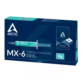 ARCTIC MX-6 ULTIMATE Performance -lämpötahna + MX Cleaner, lämpötahna, harmaa, 4 g, 1 kpl, 66 mm, 120 mm